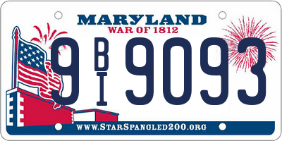 MD license plate 9BI9093