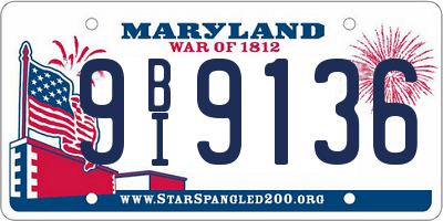 MD license plate 9BI9136