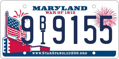 MD license plate 9BI9155