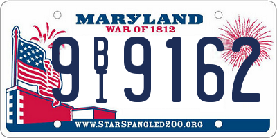 MD license plate 9BI9162