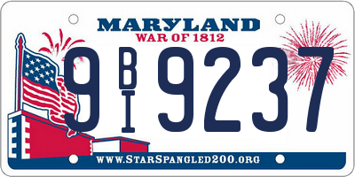 MD license plate 9BI9237