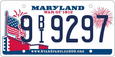 MD license plate 9BI9297