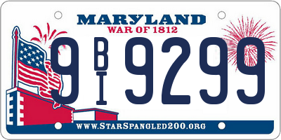 MD license plate 9BI9299