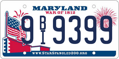 MD license plate 9BI9399