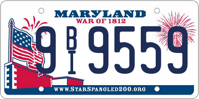MD license plate 9BI9559