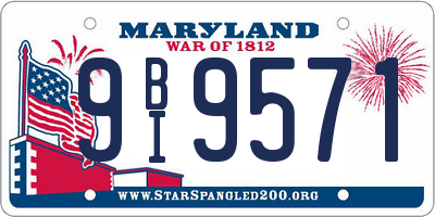 MD license plate 9BI9571