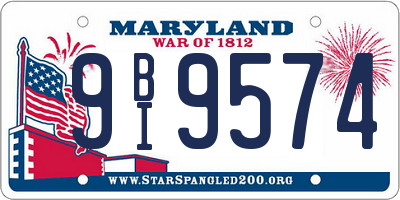 MD license plate 9BI9574