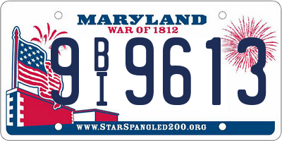 MD license plate 9BI9613