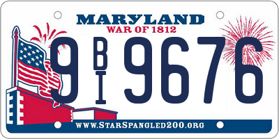 MD license plate 9BI9676