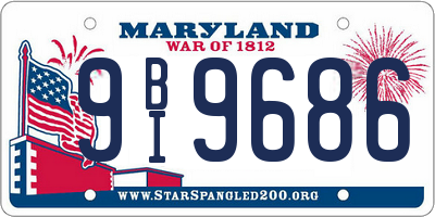 MD license plate 9BI9686