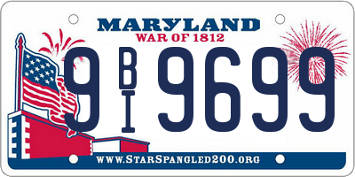 MD license plate 9BI9699