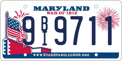 MD license plate 9BI9711