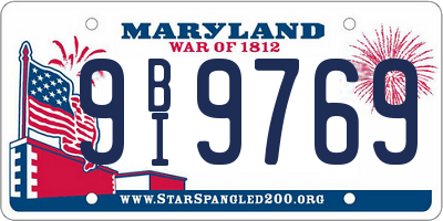 MD license plate 9BI9769