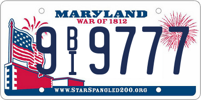 MD license plate 9BI9777