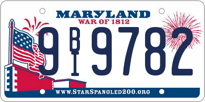 MD license plate 9BI9782