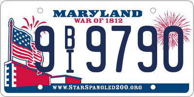 MD license plate 9BI9790