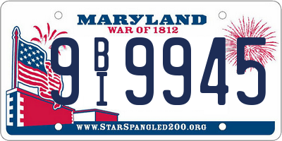 MD license plate 9BI9945