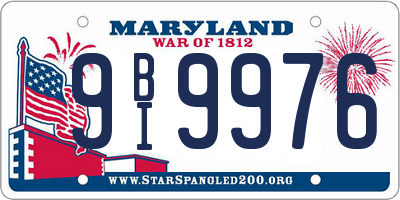 MD license plate 9BI9976
