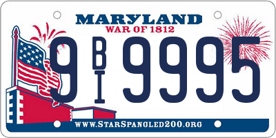 MD license plate 9BI9995