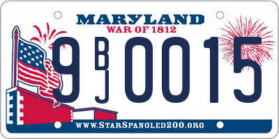 MD license plate 9BJ0015