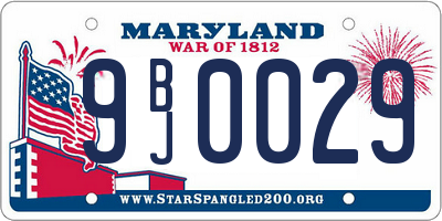 MD license plate 9BJ0029