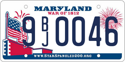 MD license plate 9BJ0046