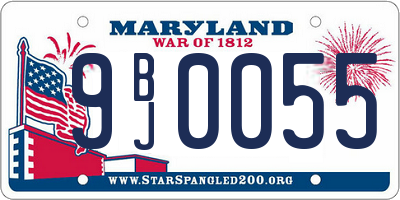 MD license plate 9BJ0055