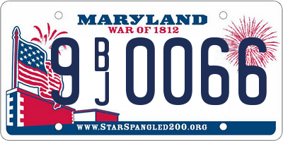 MD license plate 9BJ0066