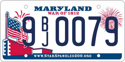 MD license plate 9BJ0079
