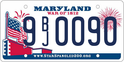 MD license plate 9BJ0090