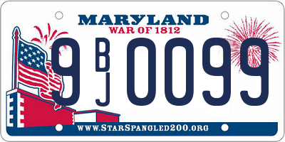 MD license plate 9BJ0099