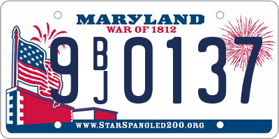 MD license plate 9BJ0137