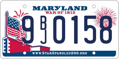 MD license plate 9BJ0158