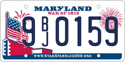 MD license plate 9BJ0159