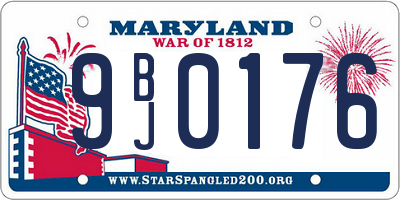MD license plate 9BJ0176