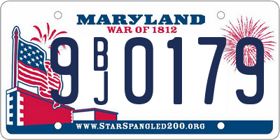 MD license plate 9BJ0179