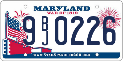 MD license plate 9BJ0226