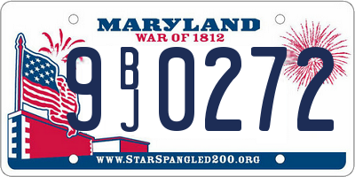 MD license plate 9BJ0272
