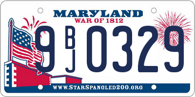 MD license plate 9BJ0329