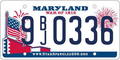 MD license plate 9BJ0336