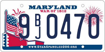MD license plate 9BJ0470