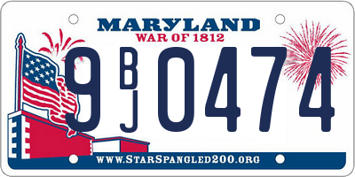 MD license plate 9BJ0474