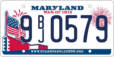 MD license plate 9BJ0579
