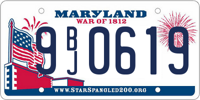 MD license plate 9BJ0619