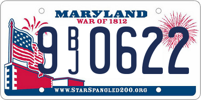 MD license plate 9BJ0622