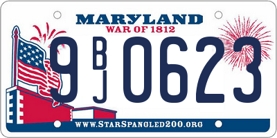 MD license plate 9BJ0623