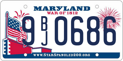 MD license plate 9BJ0686