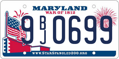 MD license plate 9BJ0699