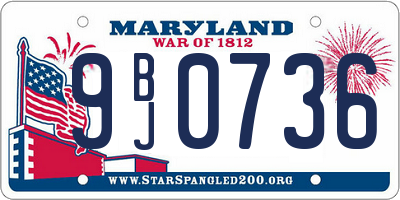 MD license plate 9BJ0736