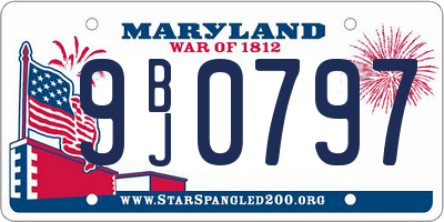MD license plate 9BJ0797